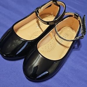 Black Kids Shoes with Ankle Strap